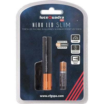 Torcia led nero led slim expo luce quadra