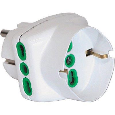 ADATTATORE TRIPLO SCHUKO-16A+SCHUKO FME