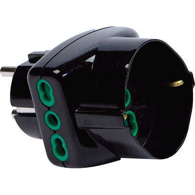 ADATTATORE TRIPLO SCHUKO-16A+SCHUKO FME