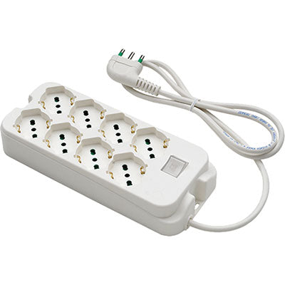 Multipresa bipasso schuko + int.lum retail fme