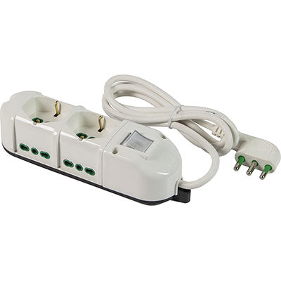Multipresa bipasso schuko + int.lum retail fme