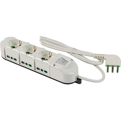 Multipresa bipasso schuko + int.lum retail fme