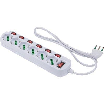 Multipresa bipasso sch +7 int.lum retail fme