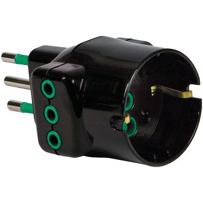 ADATTATORE TRIPLO 10A-10A+SCHUKO GARANTI