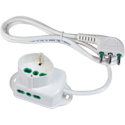 Multipresa bipasso + schuko fme