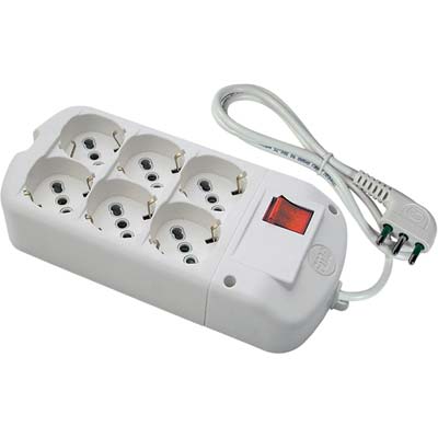 Multipresa bipasso schuko + int.lum fme