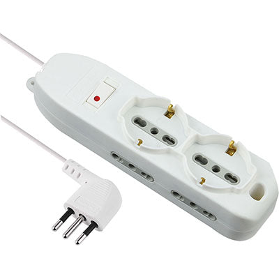 Multipresa bipasso schuko + termico electraline