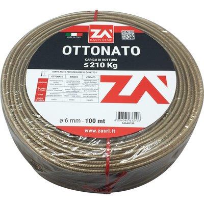 Cavetto acciaio ottonato trasparente