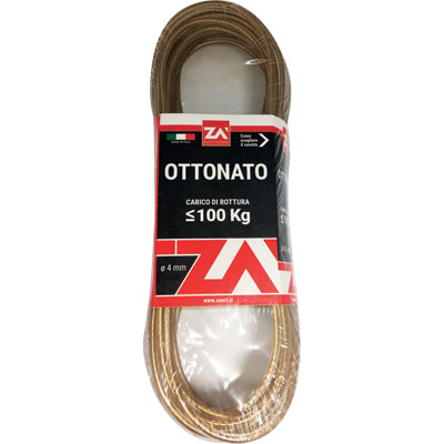 Cavetto acciaio ottonato trasparente