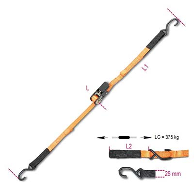 Cinghia a trazione 2 ganci+asole+cric 8188cg robur