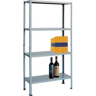 Scaffale kit 4 ripiani aste spezzate prometal