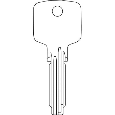Chiave punzonata cisa 00620.01 originale