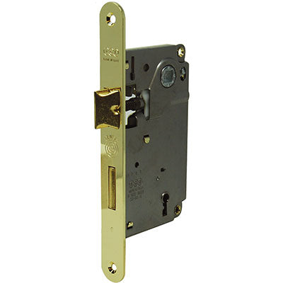 Serratura patent b.tondo ottonato centro agb