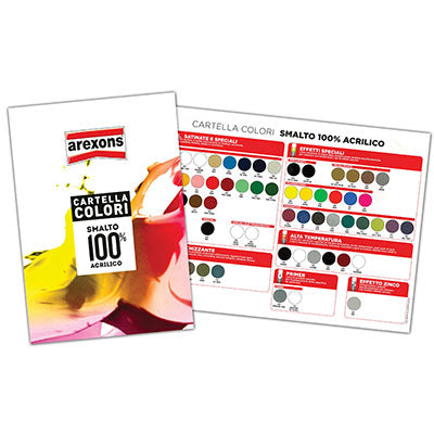 Cartella colori smalto spray 100% acrilico arexons