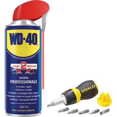 Lubrificante spray wd-40 professionale + stanley