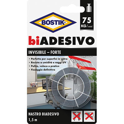 Nastro biadesivo invisibile bostik