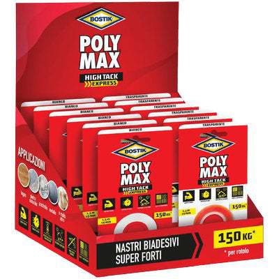 Bostik polymax high tack nastro biadesivo expo