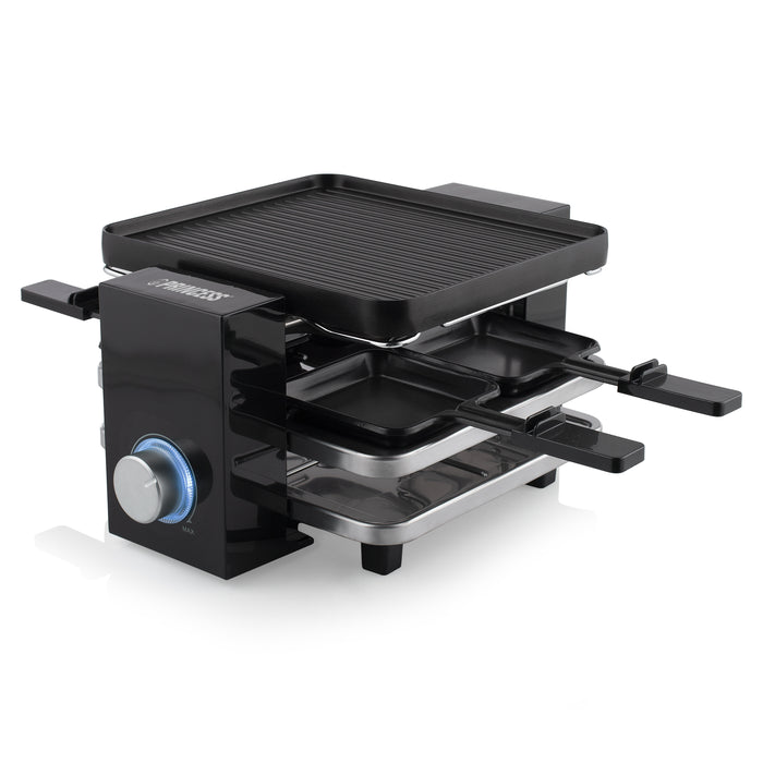 PRINCESS BISTECCHIERA RACLETTE PIANO BLACK 4 GRIGLIA 50x60cm 700W