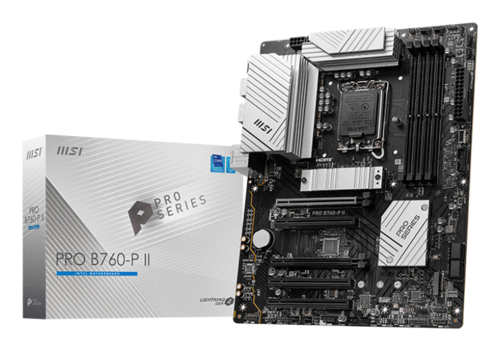 MSI MB 1700 12/13/14°GEN. PRO B760-P II 4xDDR5 4xSATA M.2 HDMI/DP