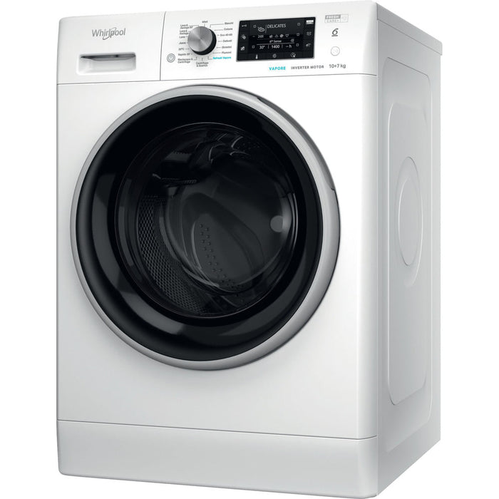 WHIRLPOOL LAVASCIUGA 10KG 6°SENSO VAPORE 1400GIRI C FFWDD 107448 WBS IT