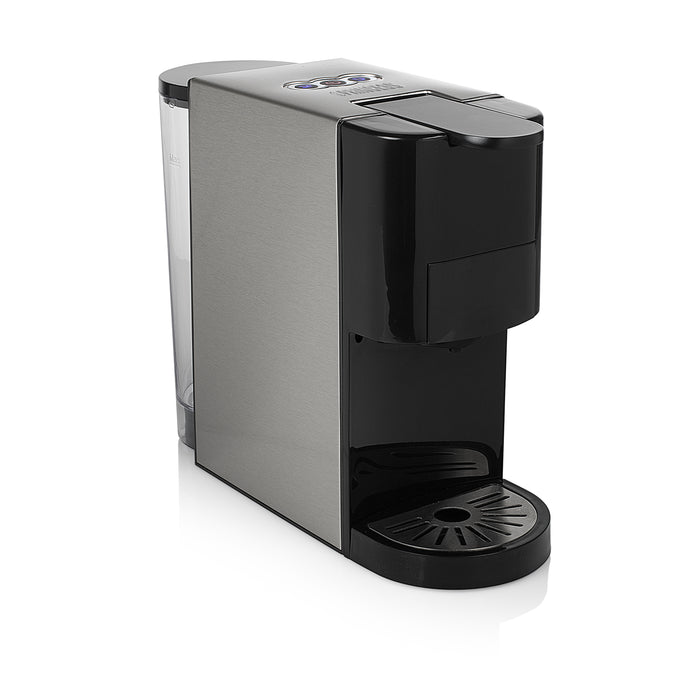 PRINCESS MACCHINA DA CAFFE CAPSULE/CIALDE/MACINATO 4in1 NERO/SILVER