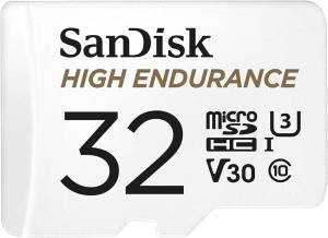 SanDisk High Endurance MicroSD 32GB C10 UHS-I 100MB/s + Ad.SD White
