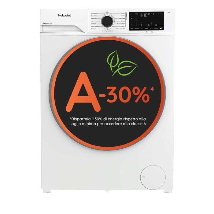 HOTPOINT LAVATRICE 10KG INVER/VAPORE A-30% 1400GIRI HB 103 CARE IT