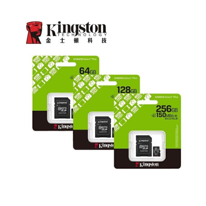 KINGSTON MICRO SD 64GB CON ADATTATORE CANVAS PLUS SDCS3/64GB CL10