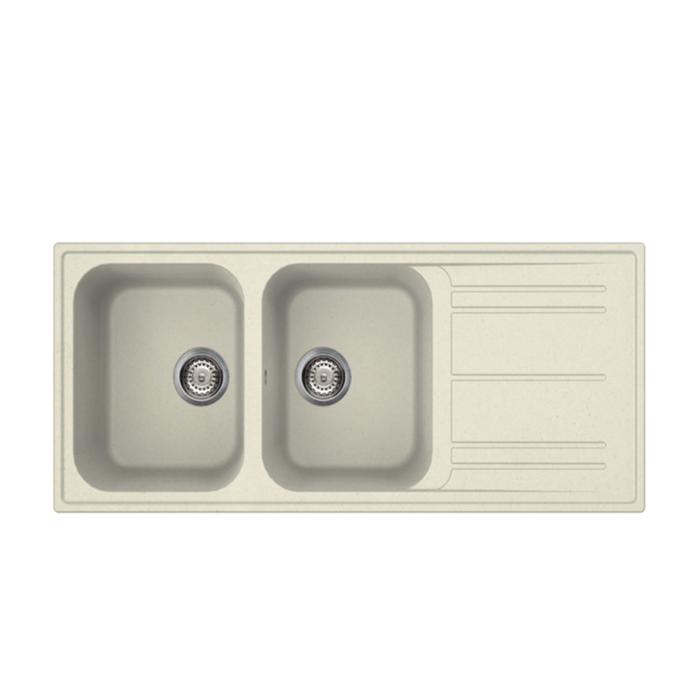 SMEG LAVELLO REVERSIBILE DUE VASCHE E GOCCIOLATOIO PANNA LZ116P