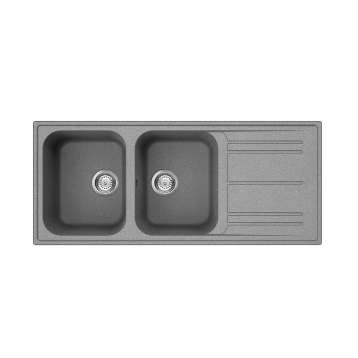 SMEG LAVELLO REVERSIBILE DUE VASCHE E GOCCIOLATOIO CEMENTO LZ116CT