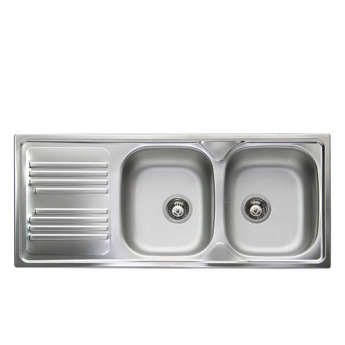 SMEG LAVELLO INOX DUE VASCHE GOCCIOLATOIO A DESTRA LYP116D