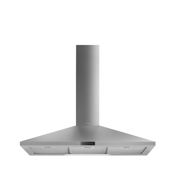 SMEG CAPPA ASPIRANTE A MURO 90CM 180W D INOX LUCE LED KDE900EX