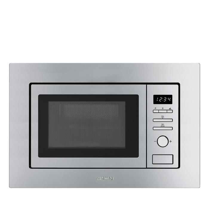 SMEG FORNO MICROONDE INCASSO 19LT 1000W GRILL 60CM INOX SATIN. FMI017X