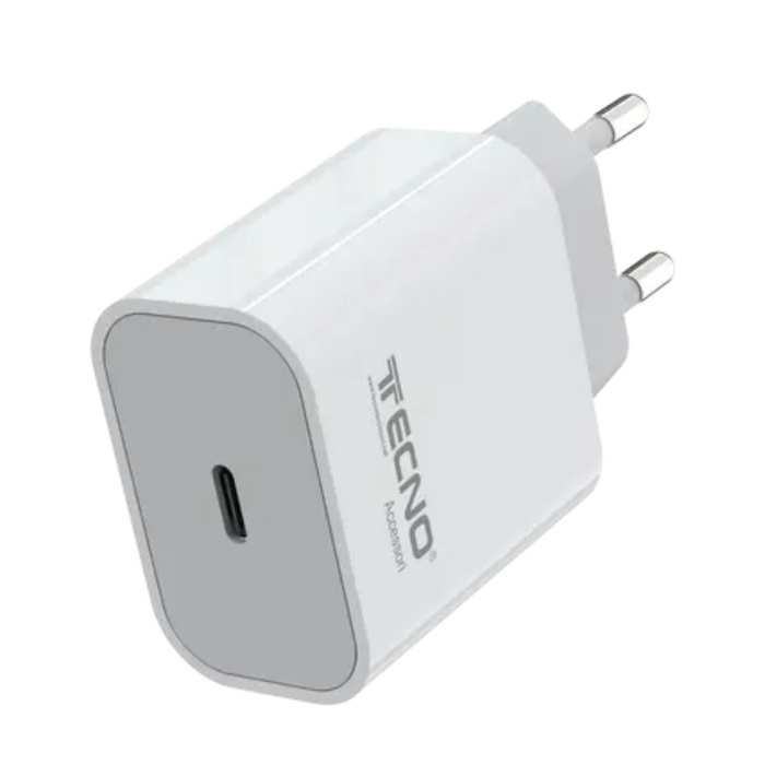 TECNO ALIMENTATORE CARICA RAPIDA TYPE C 20W 3A BIANCO TC-882