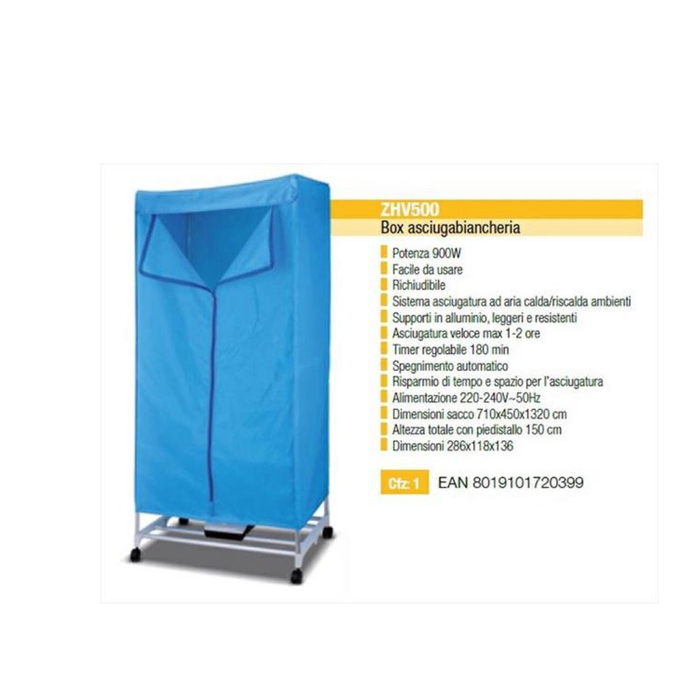 ZEPHIR BOX ASCIUGABIANCHERIA 900W TIMER 180MIN. RICHIUDIBILE ZHV500