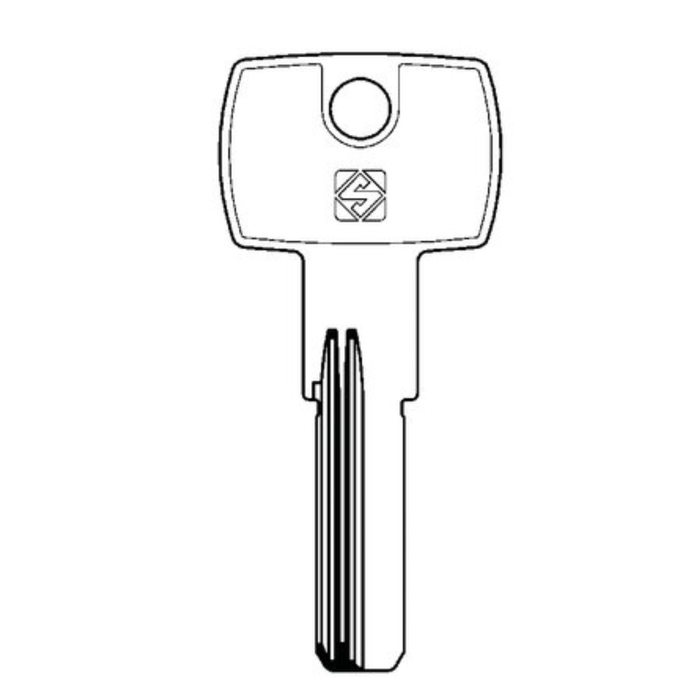 Chiave punzonata vi.tel vil1r silca