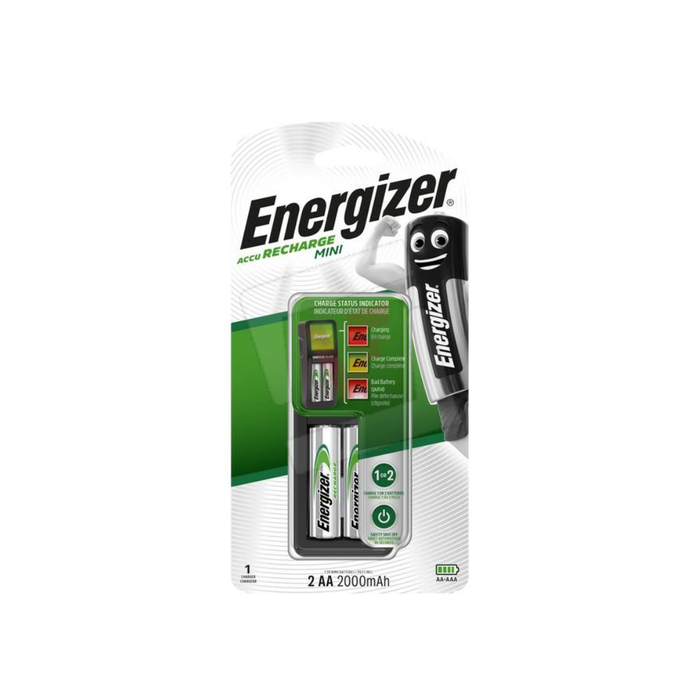 ENERGIZER CARICABATTERIE PILE RICARICABILI AA/AAA 2POSTI +2MINISTILO