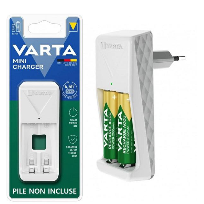 VARTA CARICABATTERIE PER PILE RICARICABILI AA/AAA 2 POSTI