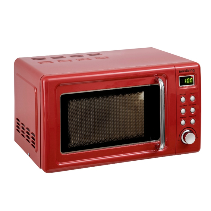 INNOLIVING FORNO MICROONDE VINTAGE GRILL 20LT 800+700W ROSSO INN-861R