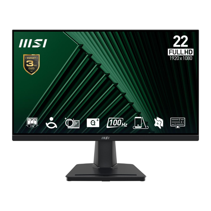 MSI MONITOR 22" LED FULL HD 100HZ 1MS VGA/HDMI LESSBLUE LIGHT MP225V