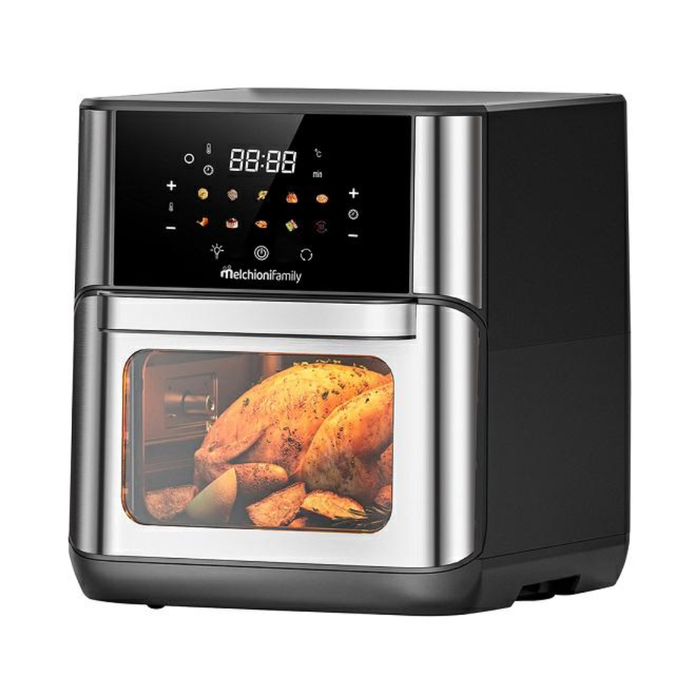 MELCHIONI FRIGGITRICE AD ARIA FLORA 12LT 1800W DISPLAY COLORI NERO