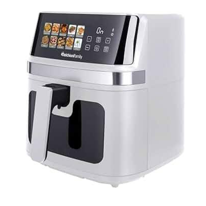 MELCHIONI FRIGGITRICE AD ARIA GAIA PLUS 8LT 2200W DISPLAY COLORI BIANCO