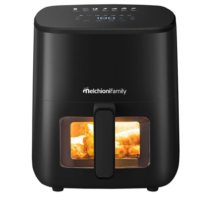 MELCHIONI FRIGGITRICE AD ARIA MARIANNA PLUS 5LT 1400W NERO CON OBLO'