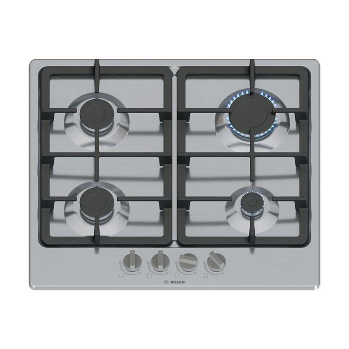 BOSCH PIANO COTTURA INCASSO GAS4 ZONE 60CM INOX PGP6B5K90