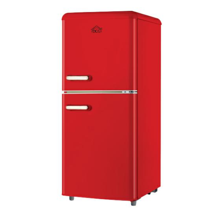 DCG FRIGO DOPPIA PORTA LINEA RETRO' 110LT E ROSSO MF110RCDP