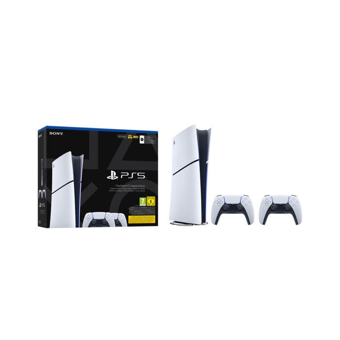 SONY PS5 CONSOLE SLIM 825GB BIANCA DIGITAL + 2 CONTROLLER WHITE IT