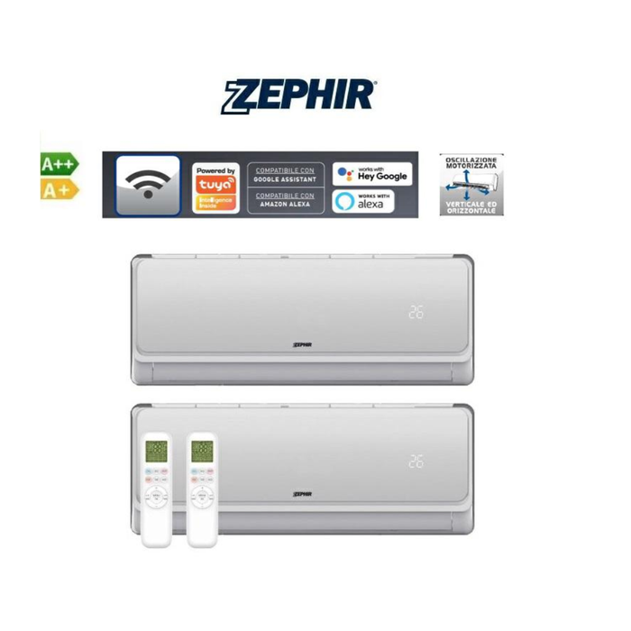 ZEPHIR CONDIZIONATORE DUAL SPLIT 9000+9000 WIFI A++/A+ R32 ZDAWIFI