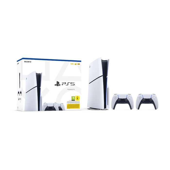 SONY PS5 CONSOLE SLIM 1TB BIANCA CON LETTORE + 2 CONTROLLER WHITE IT