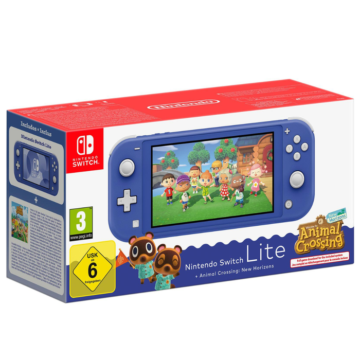 Switch lite Console Animal Crossing Blue