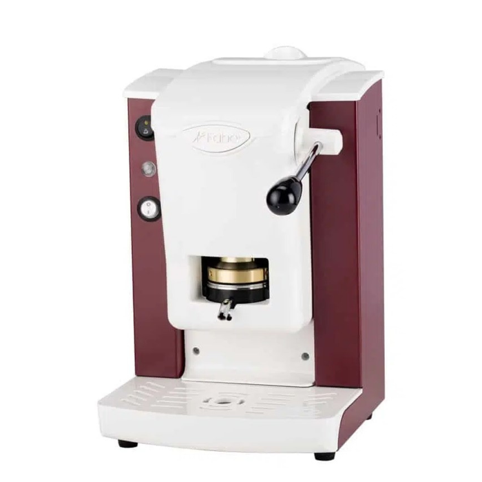 FABER MACCHINA DA CAFFE' A CIALDE SLOT BASIC OTTONE BORGOGNA/BIANCO